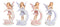 Ebros Set of 4 Colorful Pink and Purple Enchanted Crescent Moon Fairy Mini Figurines