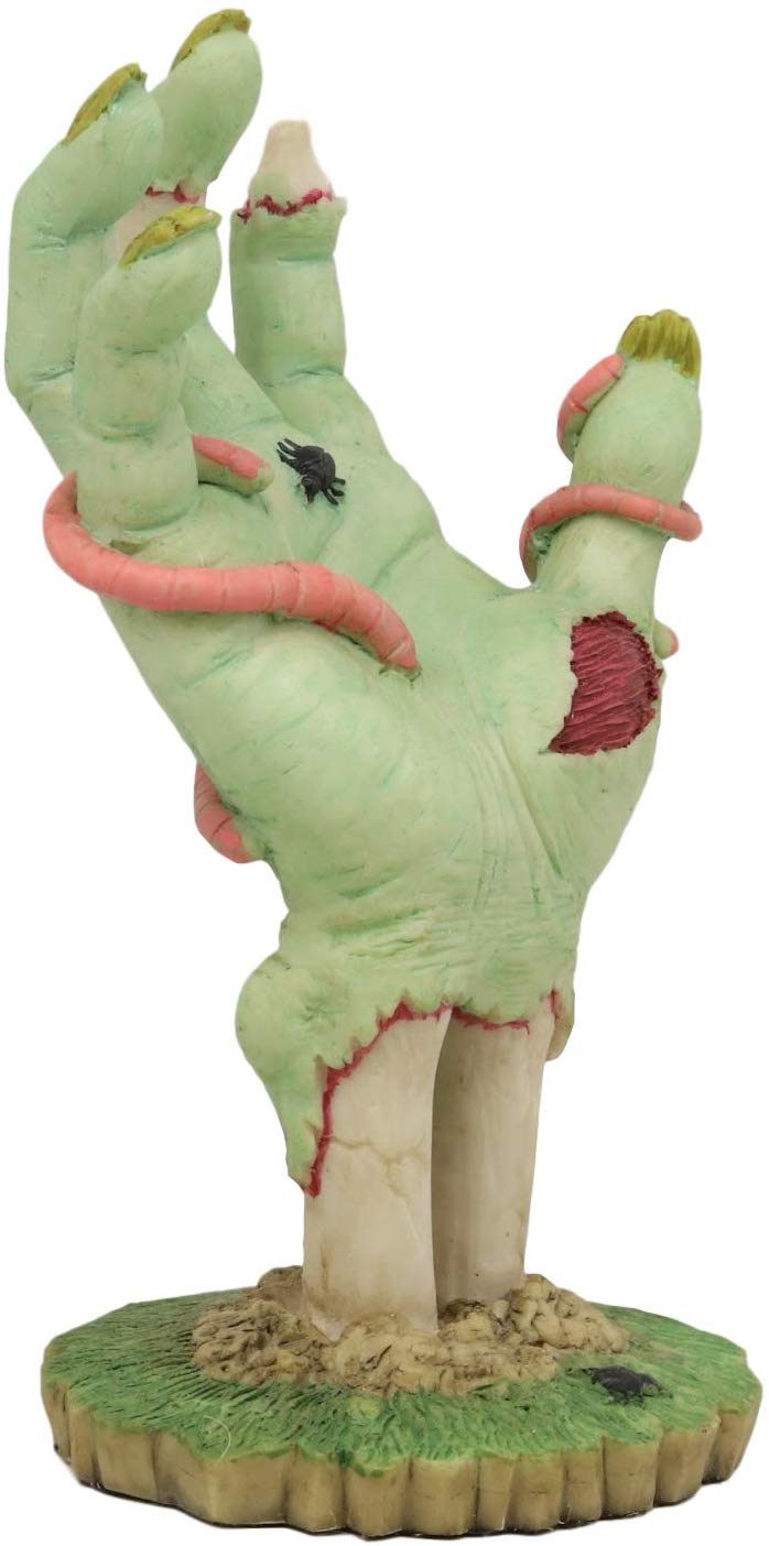 Walker Undead Zombie Rotten Flesh Bone Hand With Insects Figurine Jewelry Tree