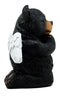 Ebros Praying Winged Angel Bear Figurine 5" H Kneeling Teddy Black Bear Cub Sculpture Decor Inspirational Heavenly Decorative Piece
