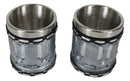 Ebros Western Novelty Revolver Pistol Gun Barrel Cylinder Shot Glass 2-Ounce Set of 2