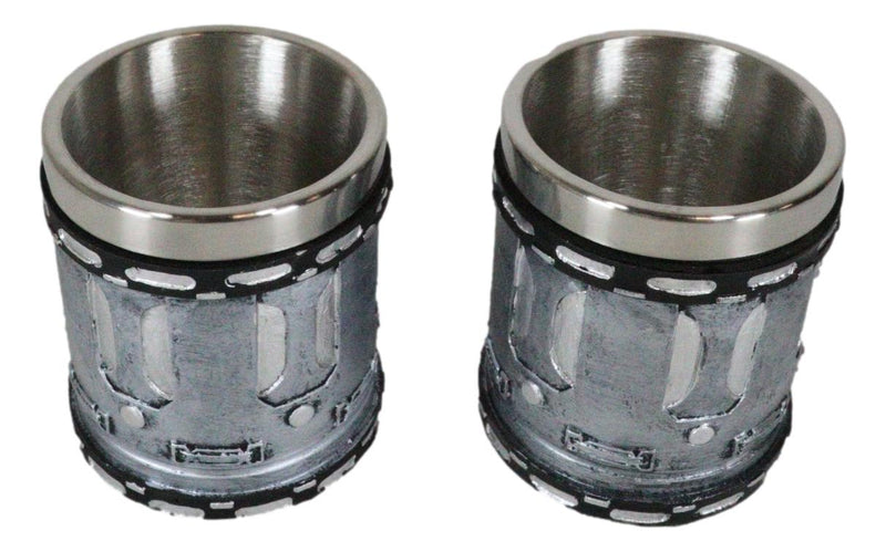 Ebros Western Novelty Revolver Pistol Gun Barrel Cylinder Shot Glass 2-Ounce Set of 2