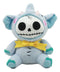 Ebros Small Furry Bones Elefun Skeleton Elephant With Yellow Bow Tie Plush Toy Doll