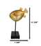 Nautical Marine Faux Taxidermy Golden Pufferfish Fish Sculpture On Pole Mount