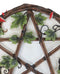 Wicca Toadstool Ivy Leaves Twisted Branches Pentagram Star Wall Decor Plaque