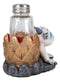 Frozen White Dragon Hatchling In Golden Egg Salt And Pepper Shakers Set Holder