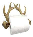 Ebros Rustic 10 Point Buck Deer Antlers Toilet Paper Holder Bathroom Wall Decor