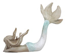 Ebros Large Art Nouveau Siren Mermaid Laying On The Sea Floor with Sea Shell Figurine 11" Long Fantasy Coastal or Nautical Decor Statue