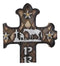 Western Kneeling Cowboy With Horse In Prayer At Calvary Fleur De Lis Wall Cross