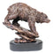 Wildlife Large Grizzly Bear Going Down Hill Bronze Electroplated Resin Figurine