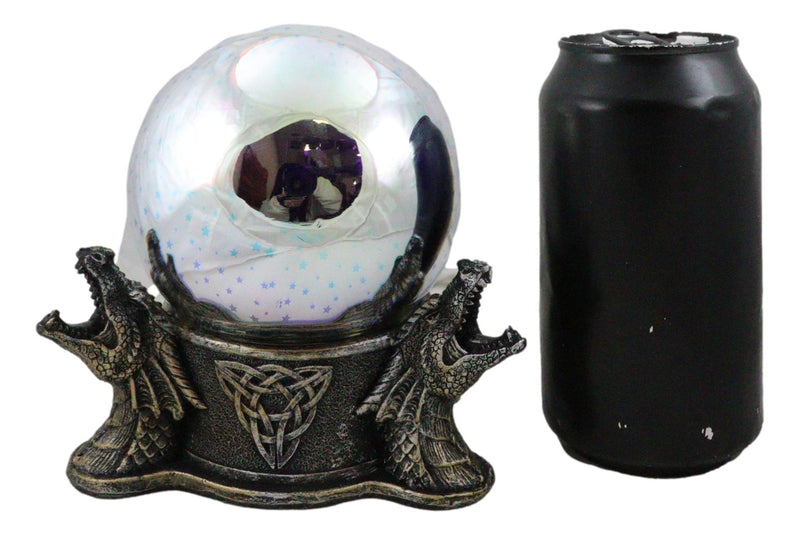 Celtic Trinity Knotwork Roaring Dragons LED Night Light Magic Stars Glass Ball