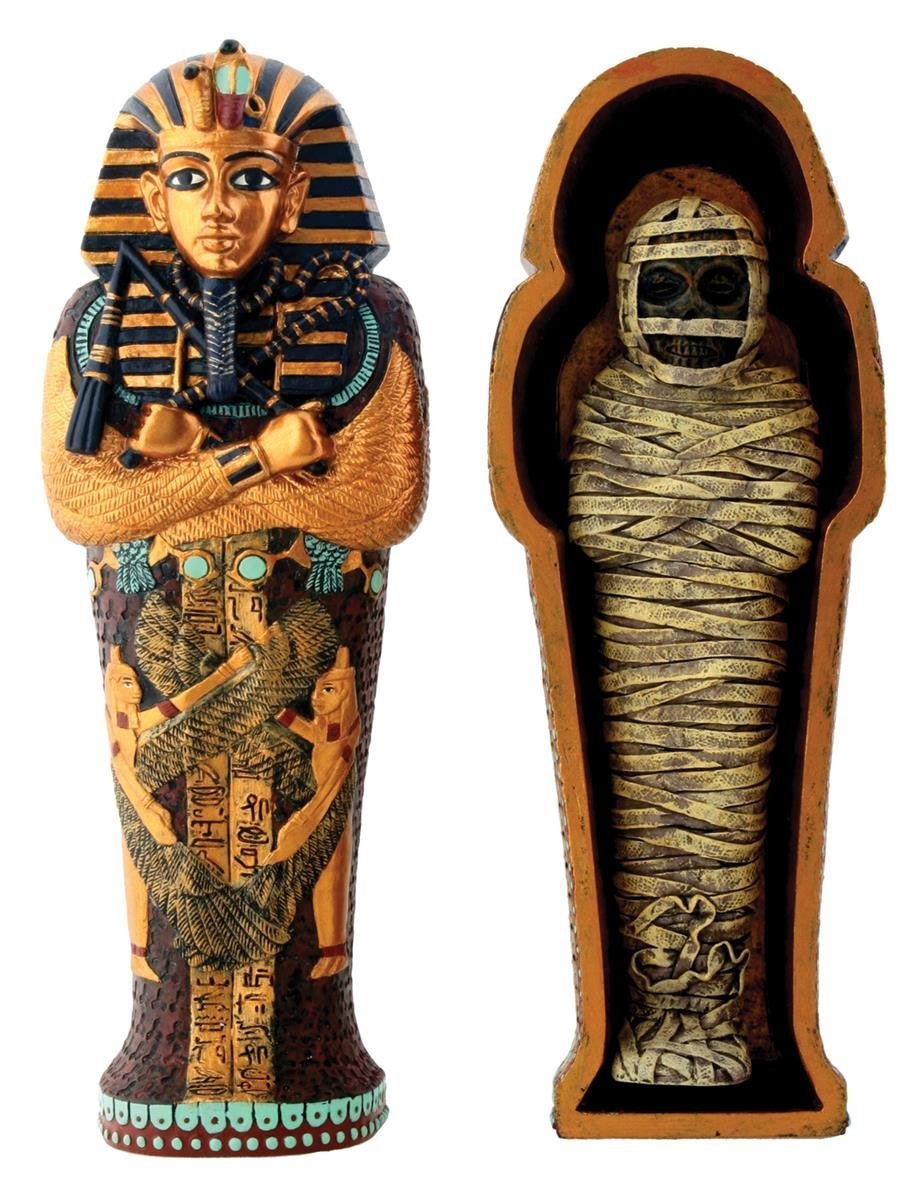 Ebros Egyptian King Tut Coffin With Mummy - Collectible Figurine Statue Figure Egypts - Ebros Gift