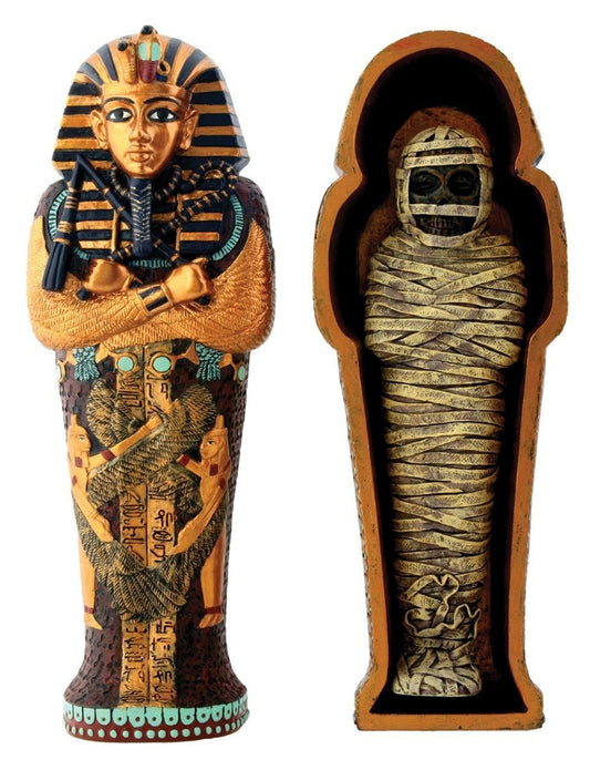 Ebros Egyptian King Tut Coffin With Mummy - Collectible Figurine Statue Figure Egypts - Ebros Gift