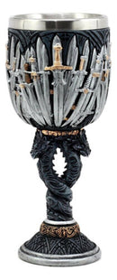 Ebros Medieval Twisted Dragons Iron Throne Legend Of The Swords Wine Goblet
