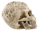 Ossuary Mayan Bone Cream Death Warrior Tribal Tattoo Skull Skeleton Figurine 4"H