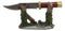 Ebros Rustic Duck Mallard By Barb Fenced Pond Knife Display Holder Statue Set