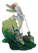Surfer's Dream Josephine Wall Statue Ocean Fairy Riding Rainbow Fish Chariot