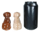 Labrador Puppies Magnetic Salt and Pepper Shakers Set, Blond Chocolate