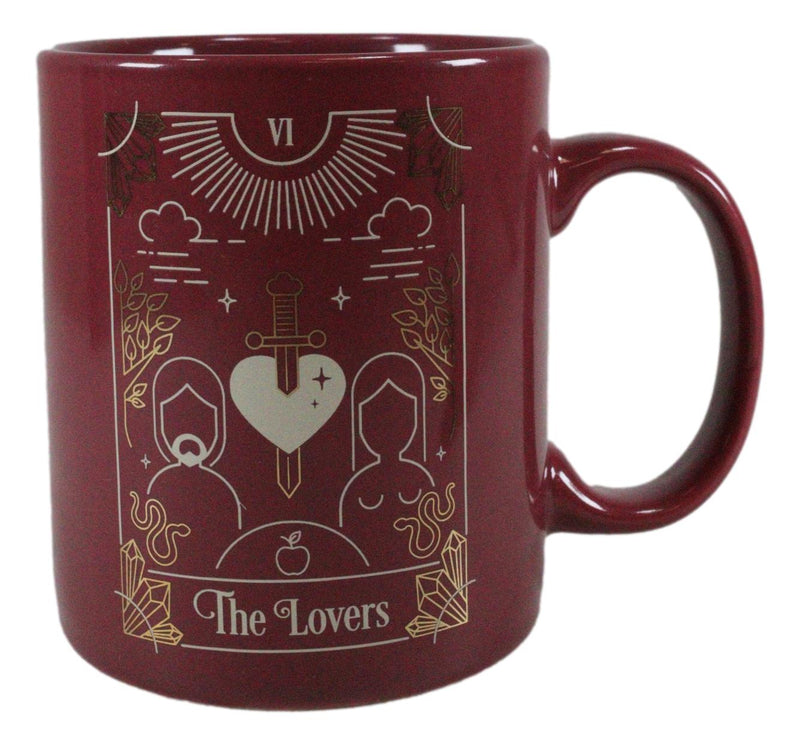 Wicca Fortune Teller Psychic Tarot Cards The Lovers Ceramic Tea Coffee Mug Cup
