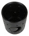 Wicca Mystical Moon And Stars Cutout Ceramic Black T-Light Votive Candle Holder