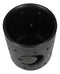 Wicca Mystical Moon And Stars Cutout Ceramic Black T-Light Votive Candle Holder