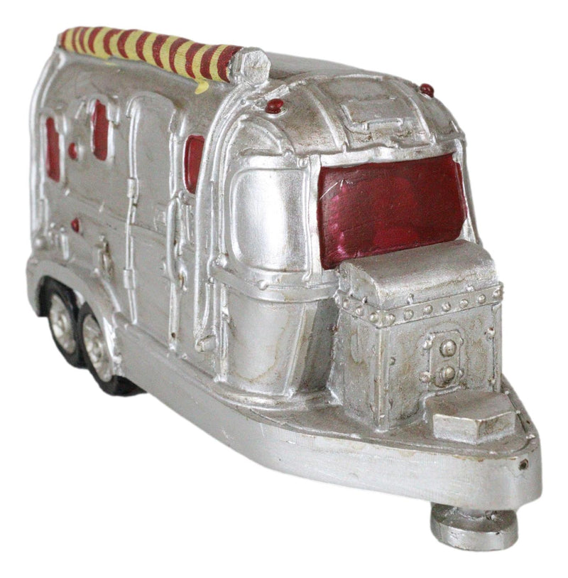 Western Vintage Country Silver Camper Caravan RV Money Coin Piggy Savings Bank
