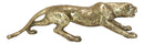 34"L Large Wild Animal Crouching Panther Leopard Gold Finish Collectible Statue