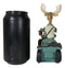 Rustic Western Elk Moose With Captured Man Hunter Driving ATV Car Figurine