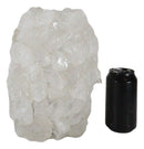 Pillar Quartz Crystal Mineral Stone Rocks Floral Vase Modern Accent Sculpture
