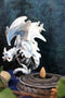 Ebros Celtic Tomb Guardian White Icycle Dragon Backflow Cone Incense Holder