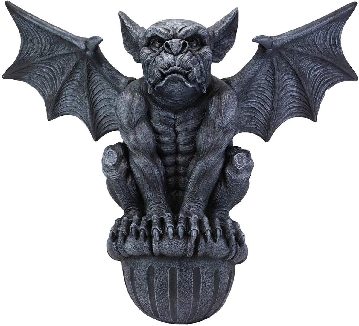 Ebros Large Gothic Winged Gargoyle On Ledge Wall Decor Hanging Sculpture 20"W - Ebros Gift