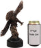 Ebros 9.25" Tall Wings of Glory Swooping Broad Winged Bald Eagle by Cliff Rocks Statue Bronze Electroplated Resin Figurine with Base USA Patriotic Home and Office Decor Flying Wild Life Eagles