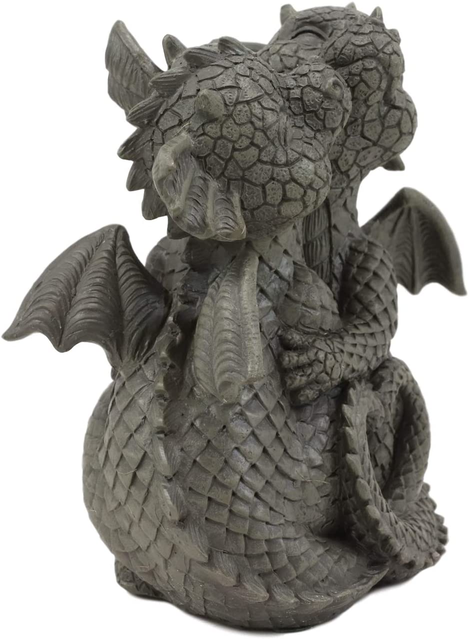 Ebros Romantic Valentines Baby Garden Dragons Cuddling Tight Statue 5.25" Tall