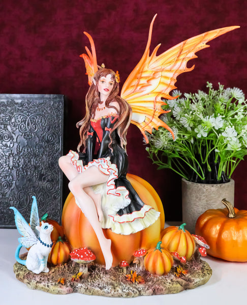クリスティーン・ハーワス フィギュア Early Catkin Faerie Nene Thomas Fall Autumn Tribal Fairy Godmother With Pumpkins And