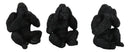 Ebros See Hear Speak No Evil Silverback Gorillas Figurine 3" Height Set of 3