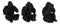 Ebros See Hear Speak No Evil Silverback Gorillas Figurine 3" Height Set of 3