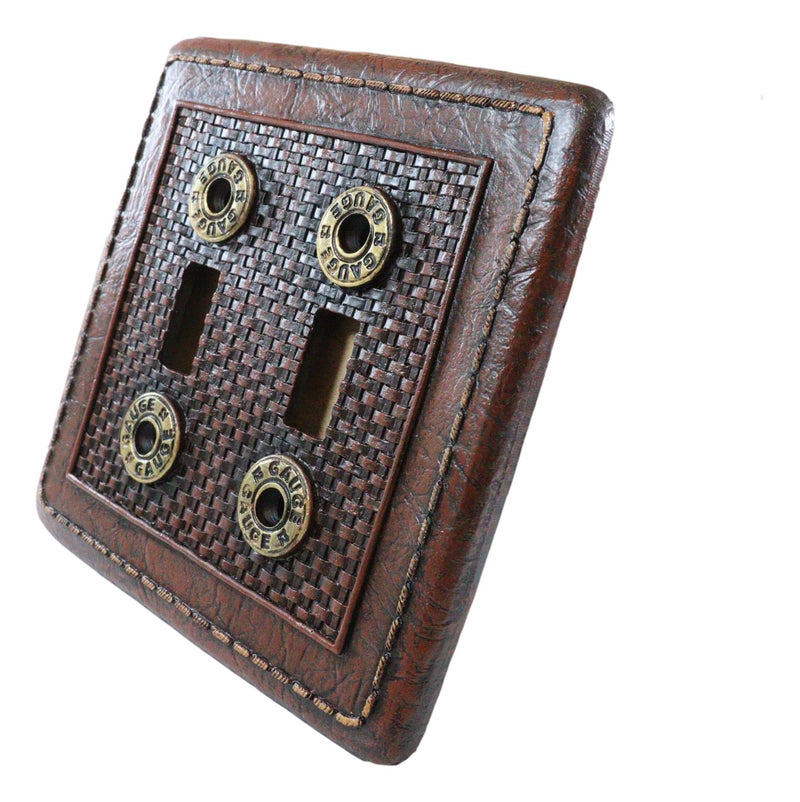 Pack of 2 Western 12 Gauge Shotgun Shells Double Toggle Switch Wall Plate Covers