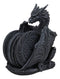 Ebros Gift Gothic Winged Guardian Dragon with Celtic Knotwork Coaster Set Figurine Holder with 6 Round Coasters 6.25" Tall Dungeons and Dragons Mythical Fantasy Flying Beast