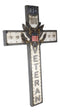 Rustic USA Proudly Served American Flag Great Seal Eagle Veteran Wall Cross