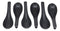 Ebros Contemporary Matte Black Melamine Soup Spoons Pack Of 6 Set Ramen Noodles Eating Spoon For Kitchen And Dining Asian Japanese Chinese Cuisine Restaurant Supply Grade Dishwasher Safe 1 oz Capacity