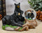 Ebros Rustic Papa Mama Black Bears W/ Cubs Family Small Glitter Water Globe Dome