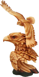 Ebros Large Wings Of Liberty American Bald Eagle Head Bust Statue (Faux Wood)