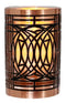 Frank Lloyd Wright George Blossom House Art Glass Brass Votive Candle Holder