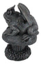 Ebros Gift Toad Gargoyle on Mushroom Figurine Collectible 5" Height Horned