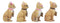 Ebros Set of 4 Adorable Tea Cup Chihuahua Dog Holding Humorous Signs Small Figurines 4.25"Tall