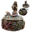 Mermaid Tefiti Praying Round Jewelry Box Figurine Small Nautical Starfish Coral