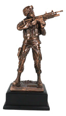 Ebros Men Of Duty Decorated Army Soldier Aiming With Rifle Figurine 11.5"Tall