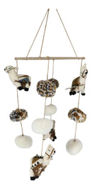 Fiona Walker England Handmade Organic Pretty Llama Nursery Mobile For Baby Room