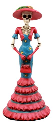 Day Of The Dead DOD Skeleton Lady Isabela Figurine High Tea Fashion Diva Statue