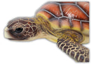 Large 18"W Coastal Marine Brown Giant Sea Turtle Swimming 3D Wall Plaque Decor