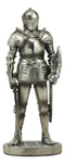 Medieval Suit Of Armor Statue 7"H Swordsman Brave Lionheart Knight Figurine